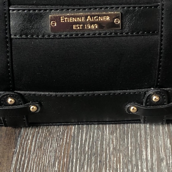 ETIENNE AIGNER | Black Shoulder Baguette Purse - Picture 2 of 7